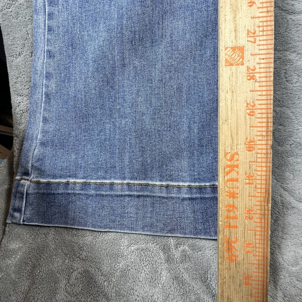 Judy Blue Jeans 11/30 High Waist Trouser Flare Boho Festival Retro Med Wash New - Picture 4 of 13